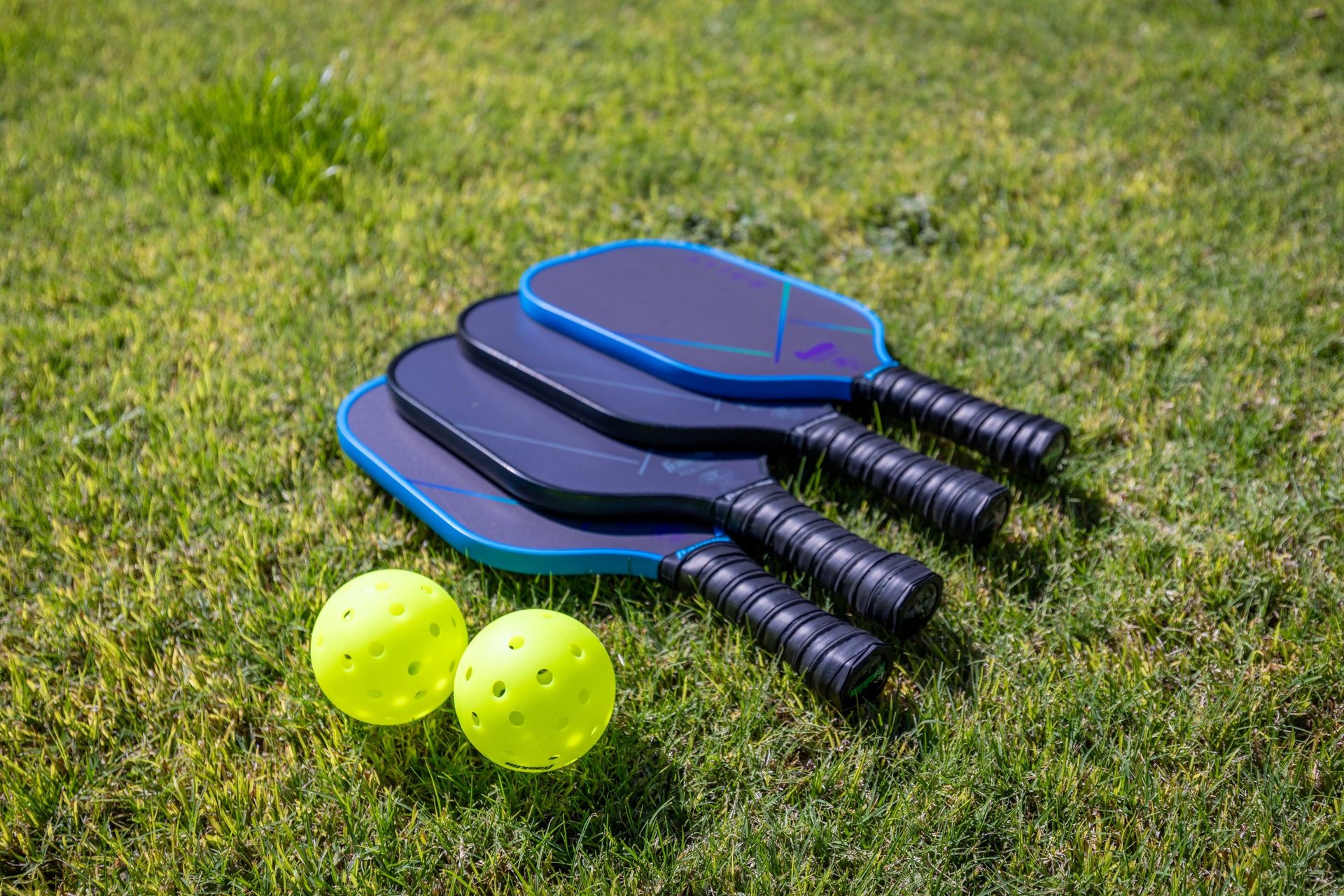 Pickleball paddles and balls available for guest use