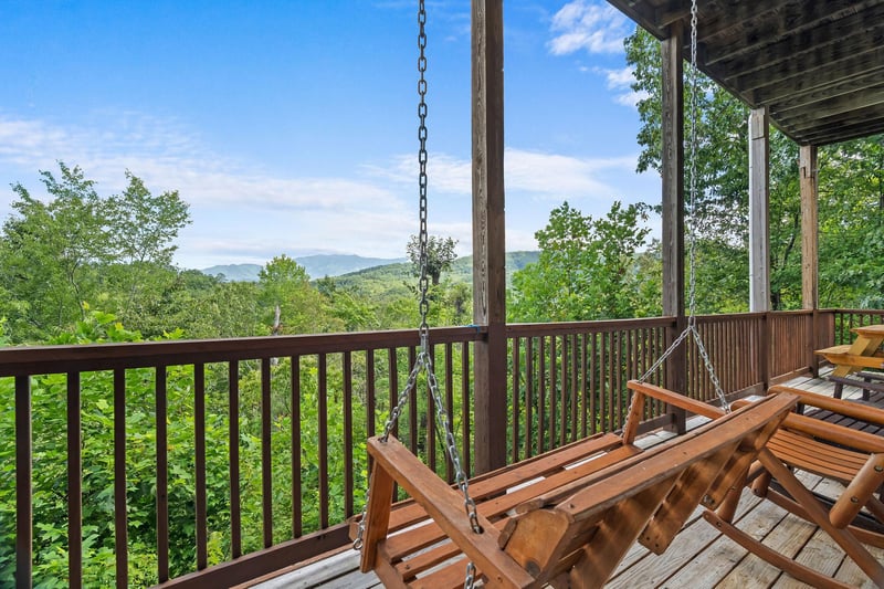 outdoor swing with view