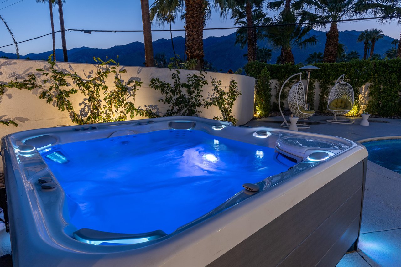 Soothing hot tub