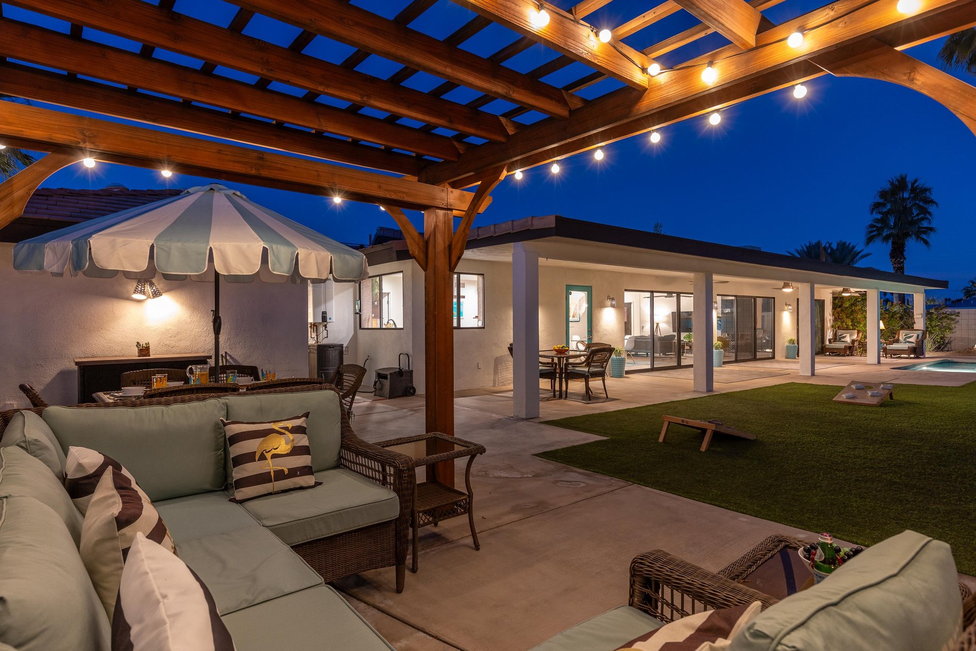 The perfect patio space to spend twilight evenings