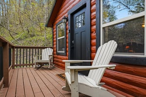 Settle into these cozy Adirondack chairs on your private deck, where morning coffee tastes better surrounded by natures peaceful embrace.