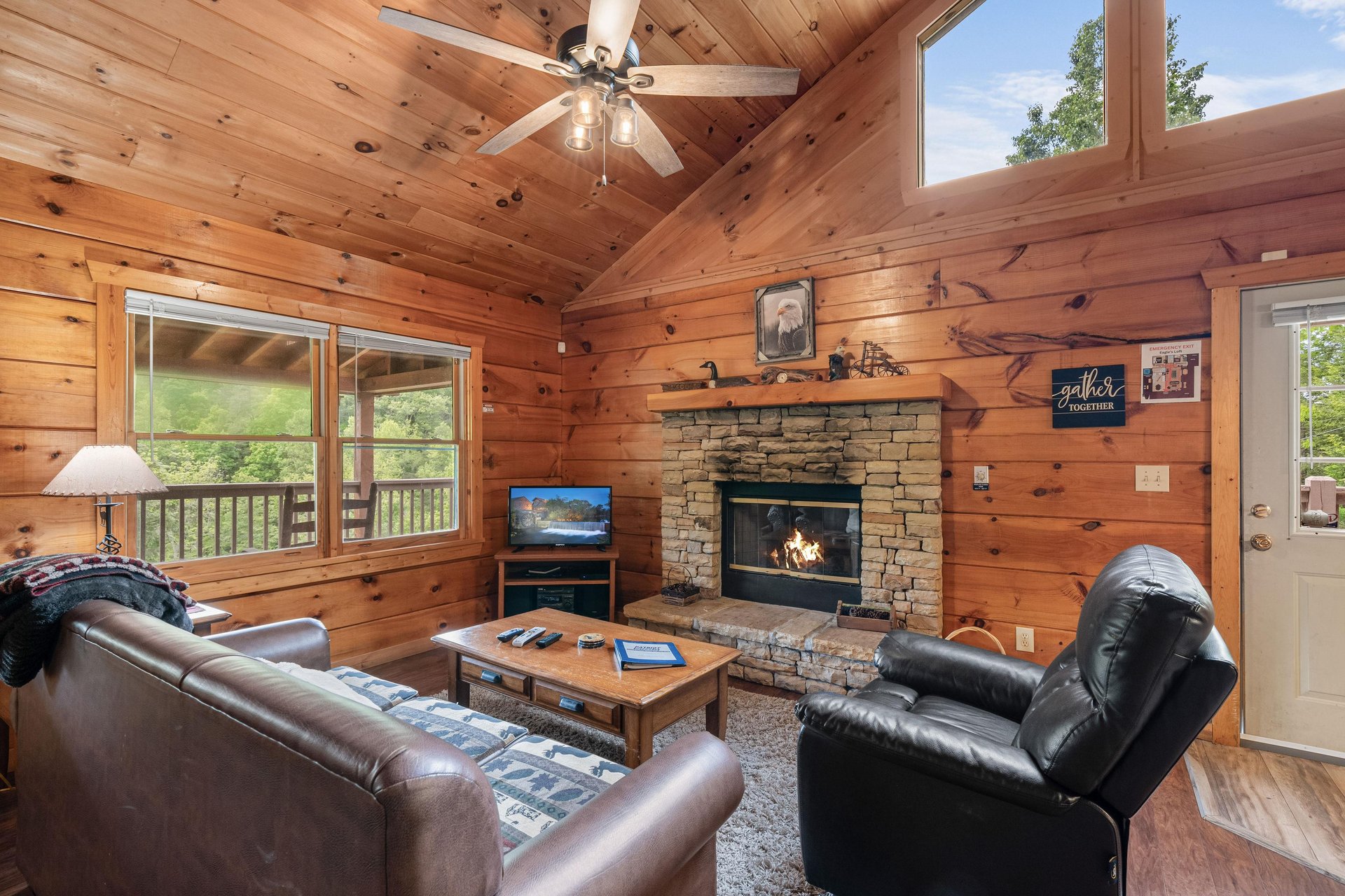 Seating and Fireplace