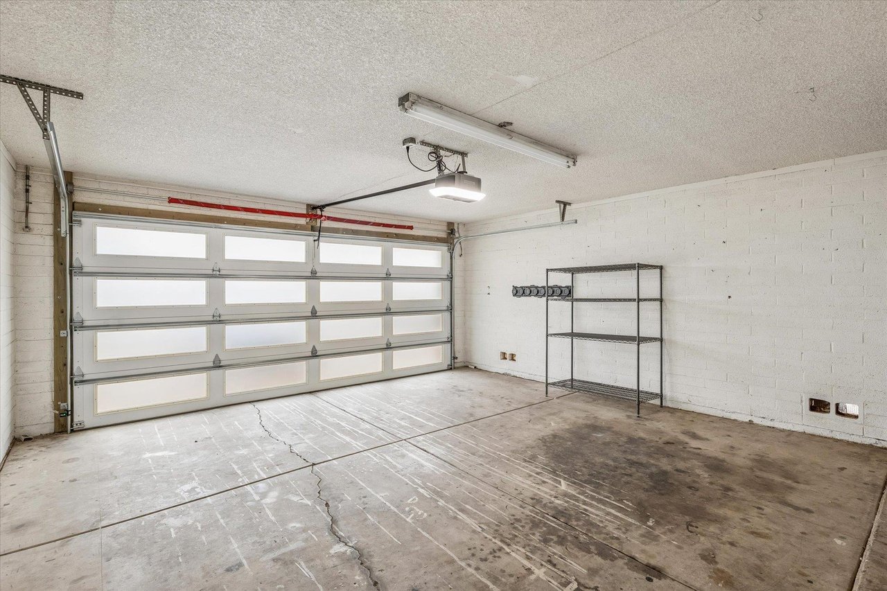 Parking space in garage for 2 cars.