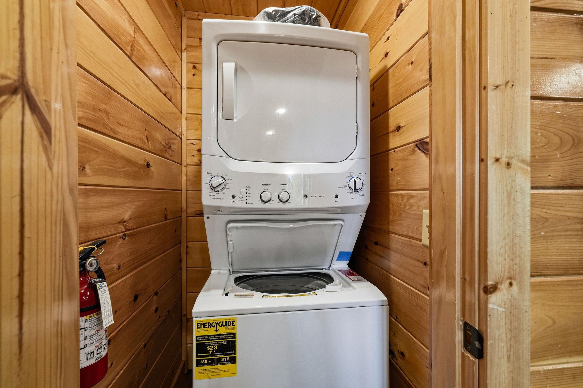 Your own washer and dryer combo makes packing light a breeze, so you can freshen up anytime during your mountain getaway.