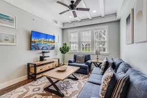 Cozy Living Room Seating with Pullout Sofa