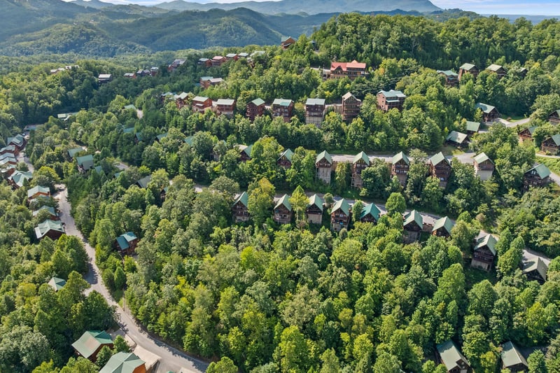 aerial view around Bear Sunrise