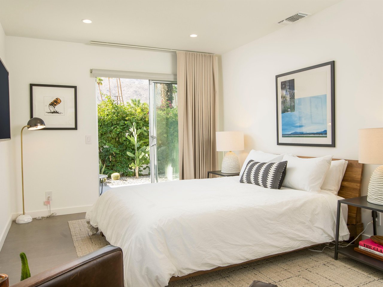 Wake up in the stylish bedroom