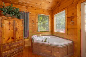 Loft jacuzzi at American Dream, a 2 bedroom cabin rental located in Gatlinburg