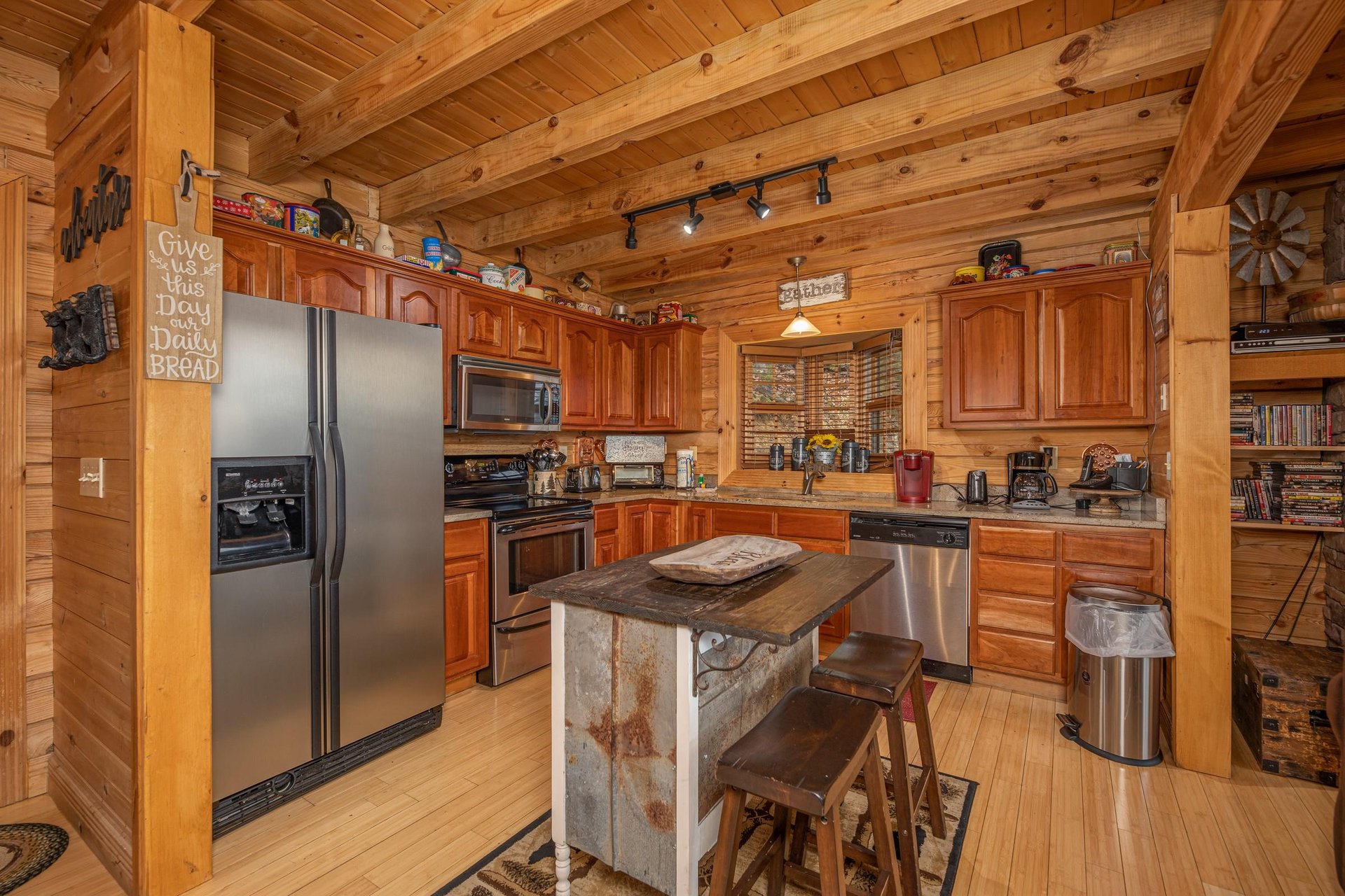 Full kitchen with island