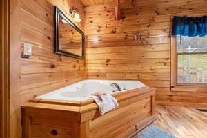 Jacuzzi at Alpine Sondance, a 2 bedroom cabin rental located in Pigeon Forge