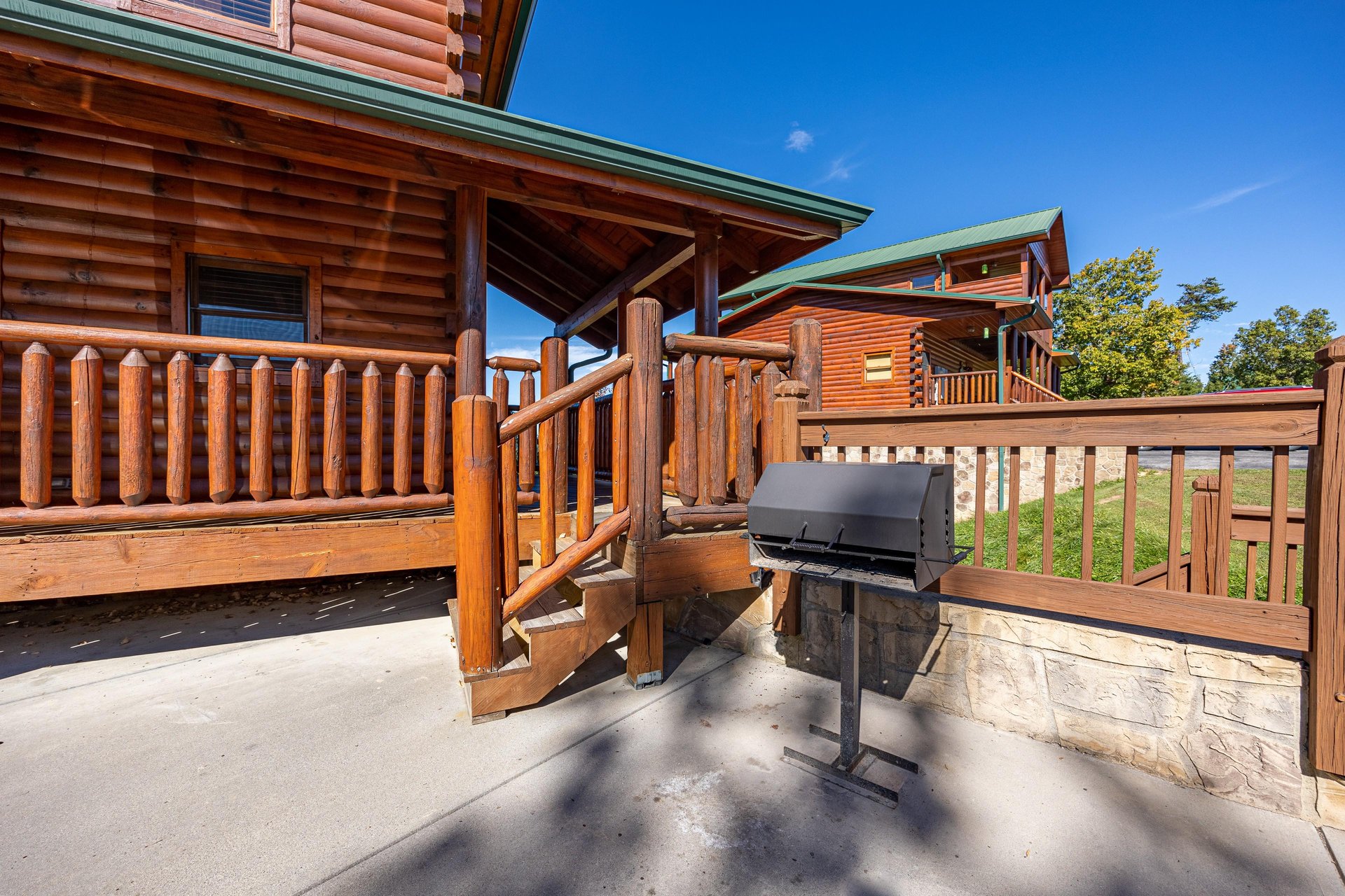 Charcoal grill at Eagles Sunrise, a 2 bedroom cabin rental located in Pigeon Forge