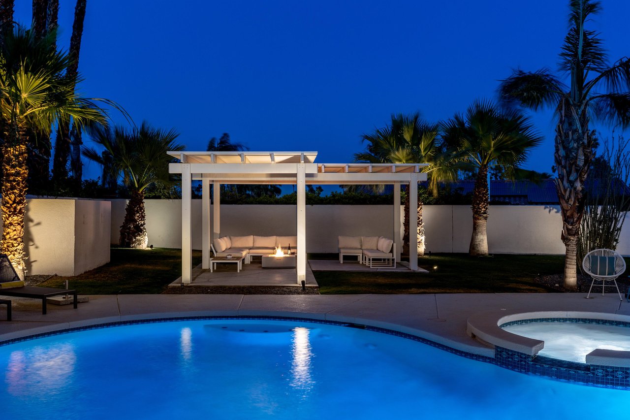 Illuminated backyard