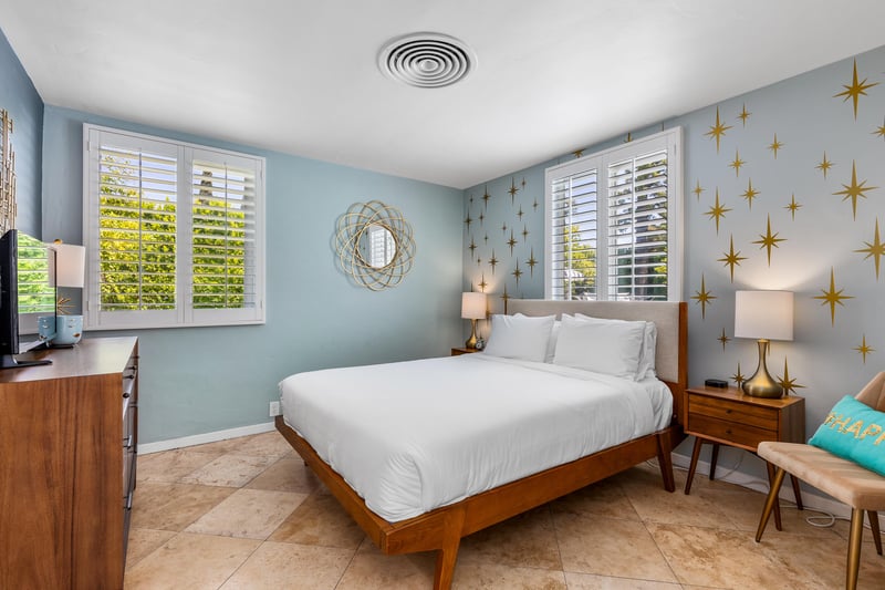 Peaceful guest bedroom