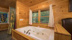 Soaker tub with windows