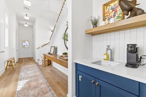 Hall and Entryway with Coffee Bar, 1st Floor