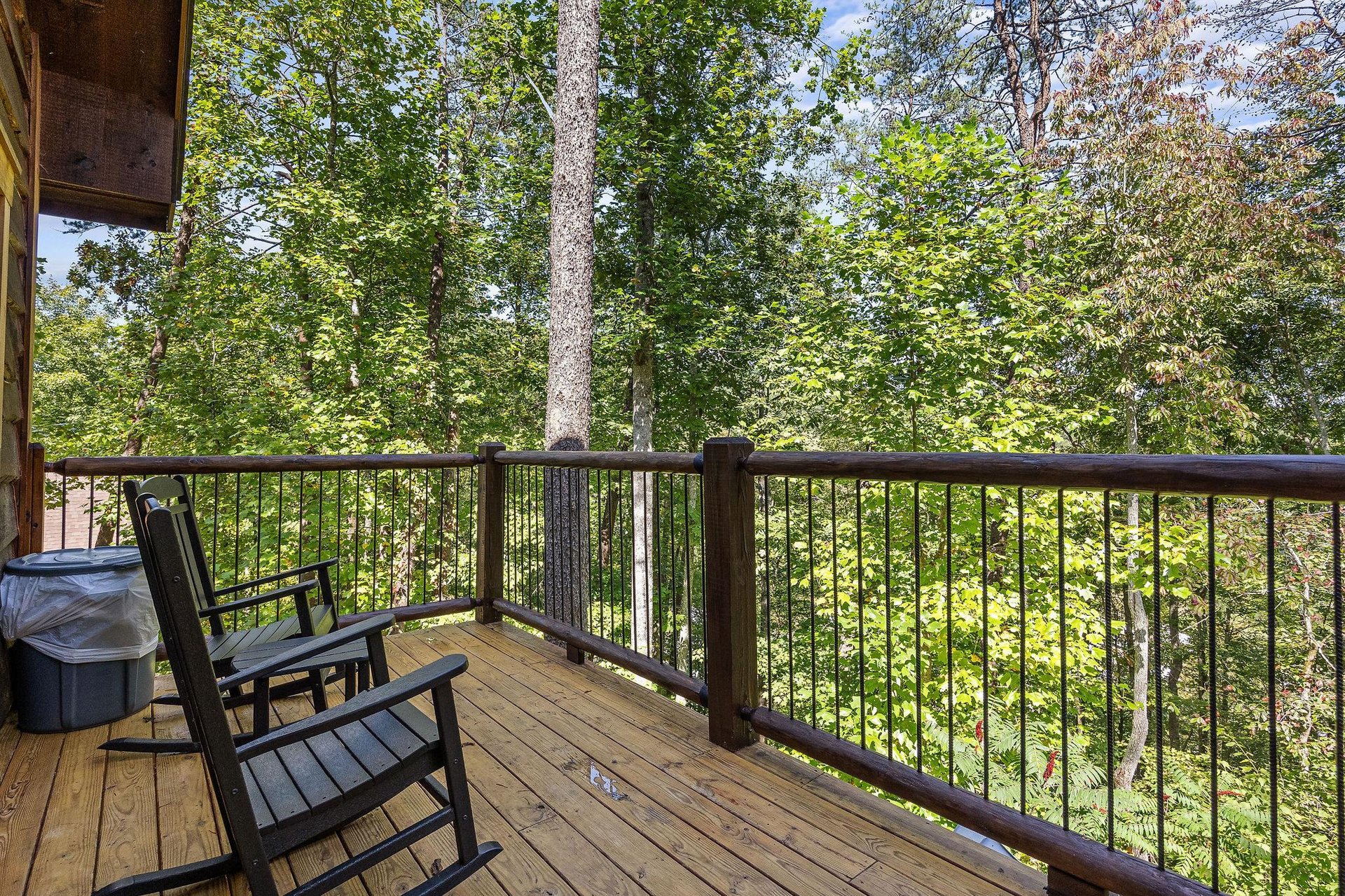 rocking chairs on deck