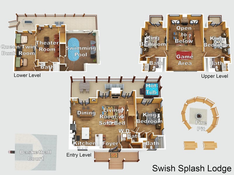 Swish Splash Lodge Floor Plan