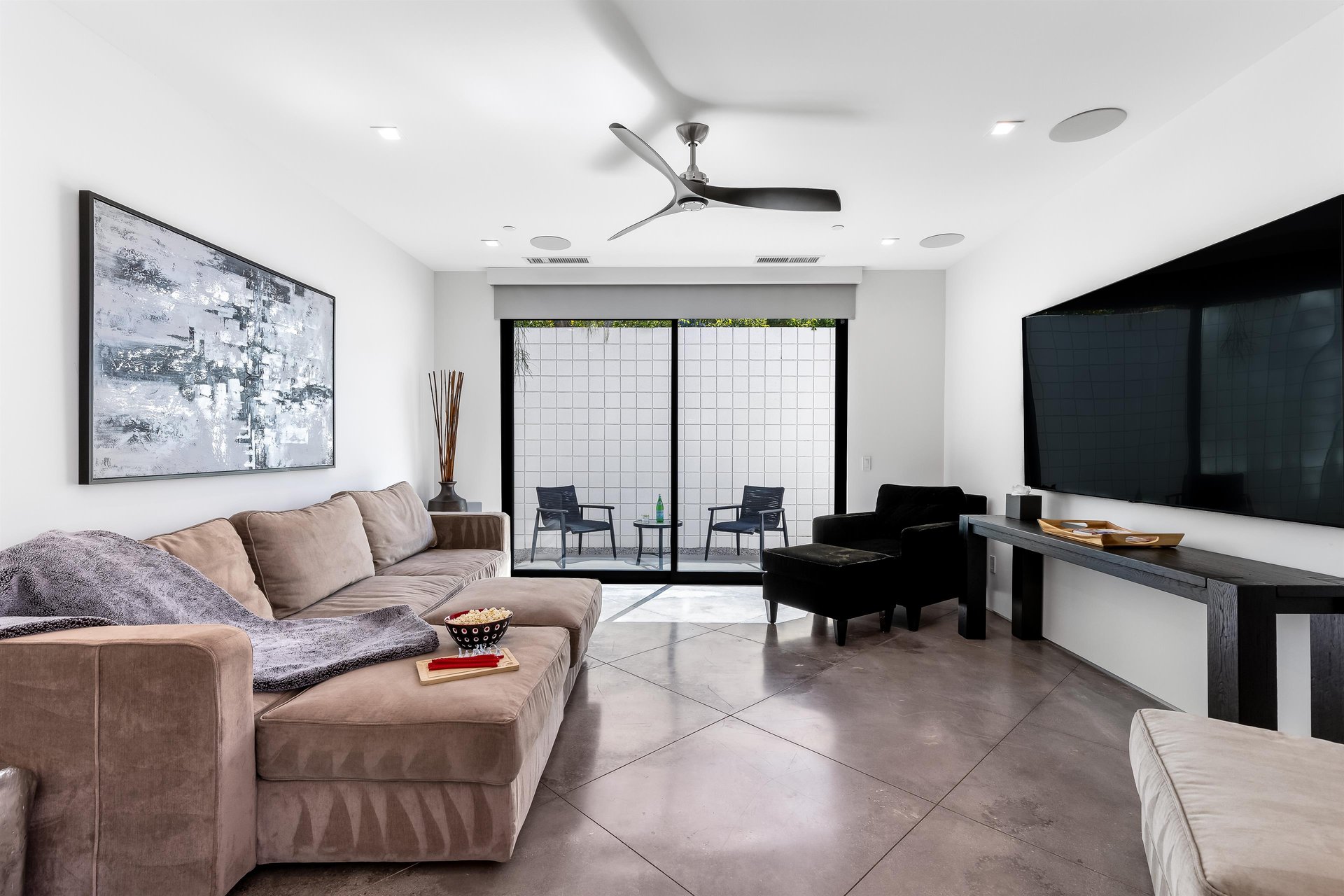 Cozy movie room
