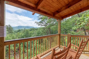 Deck rocking chairs with view
