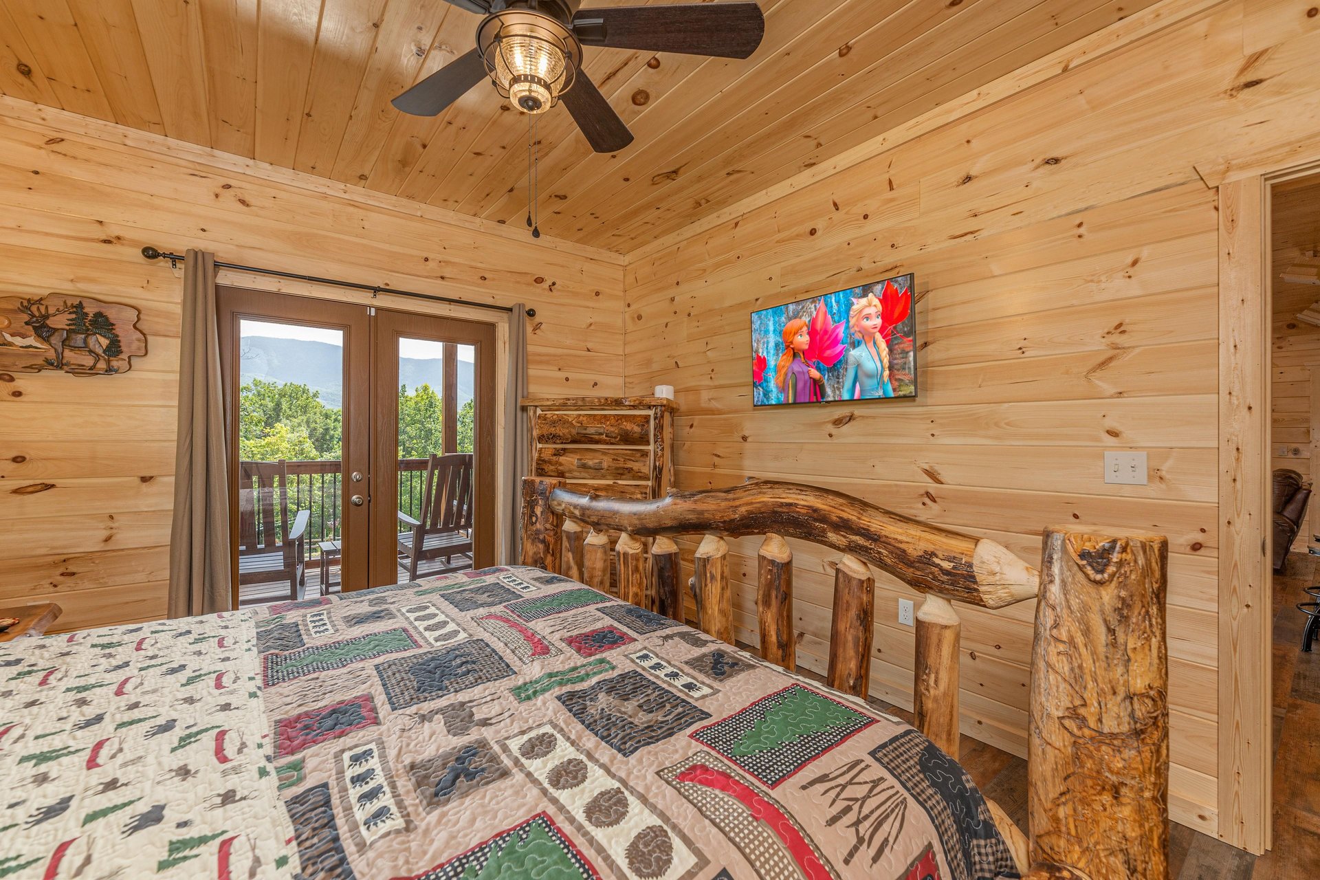 King bed with balcony