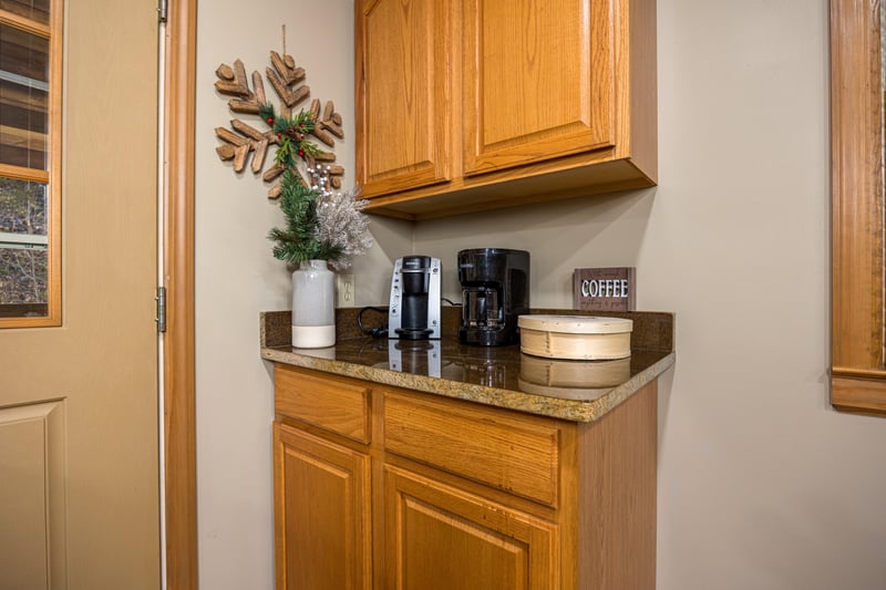 Kitchen w coffee maker