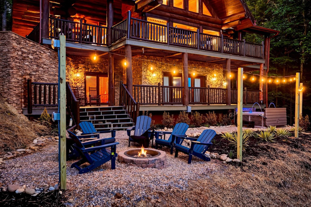Gather around the fire pit with friends, settle into cozy Adirondack chairs, and let the string lights set the mood for evenings youll remember.
