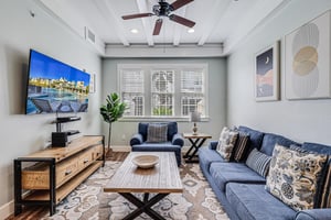 Cozy Living Room Seating with 65 Smart TV