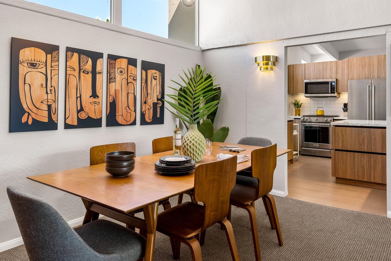 Midcentury dining table for six