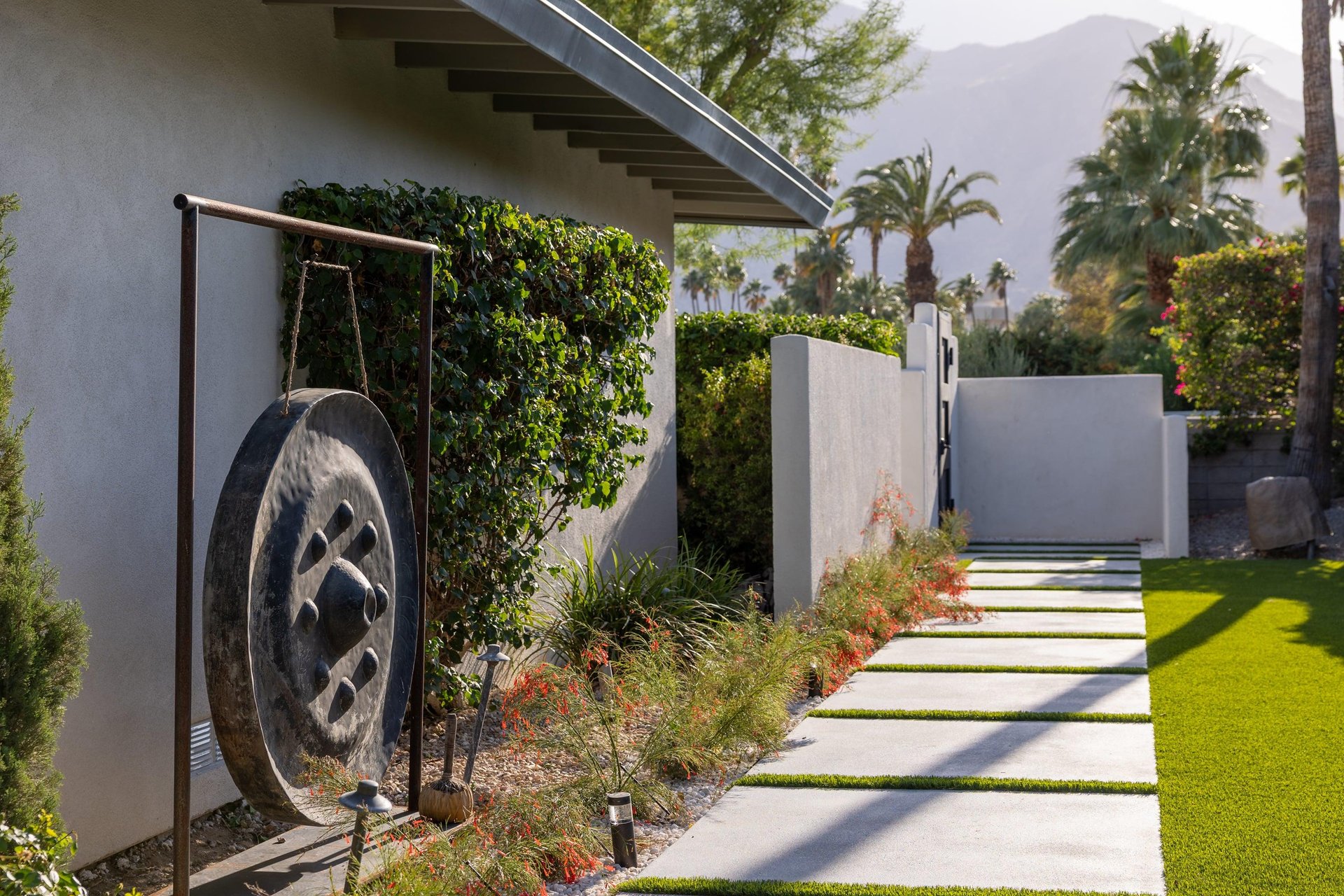 Walkway from front gate to front door.