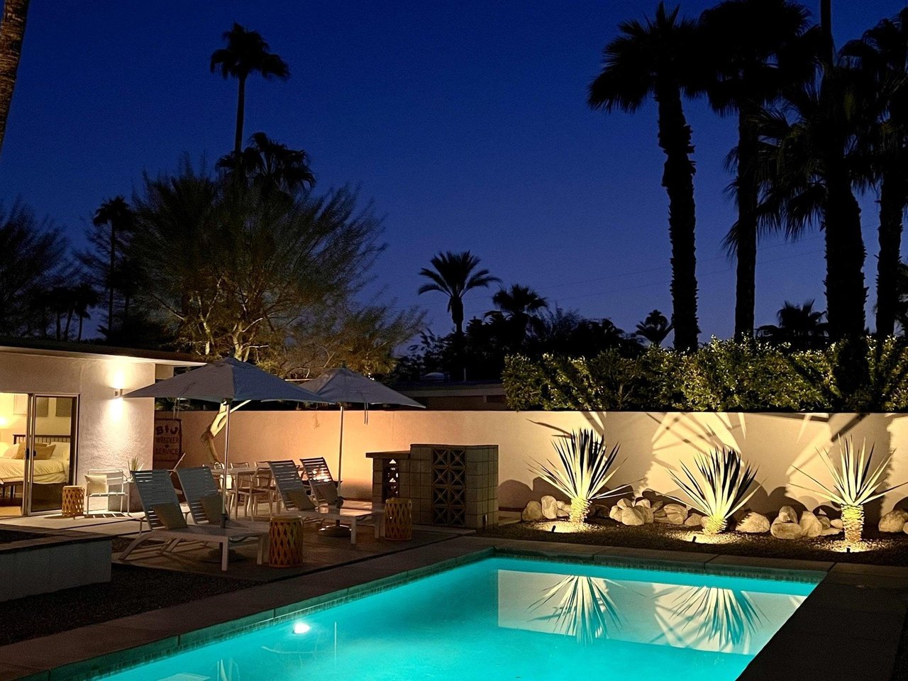 Sparkling blue pool
