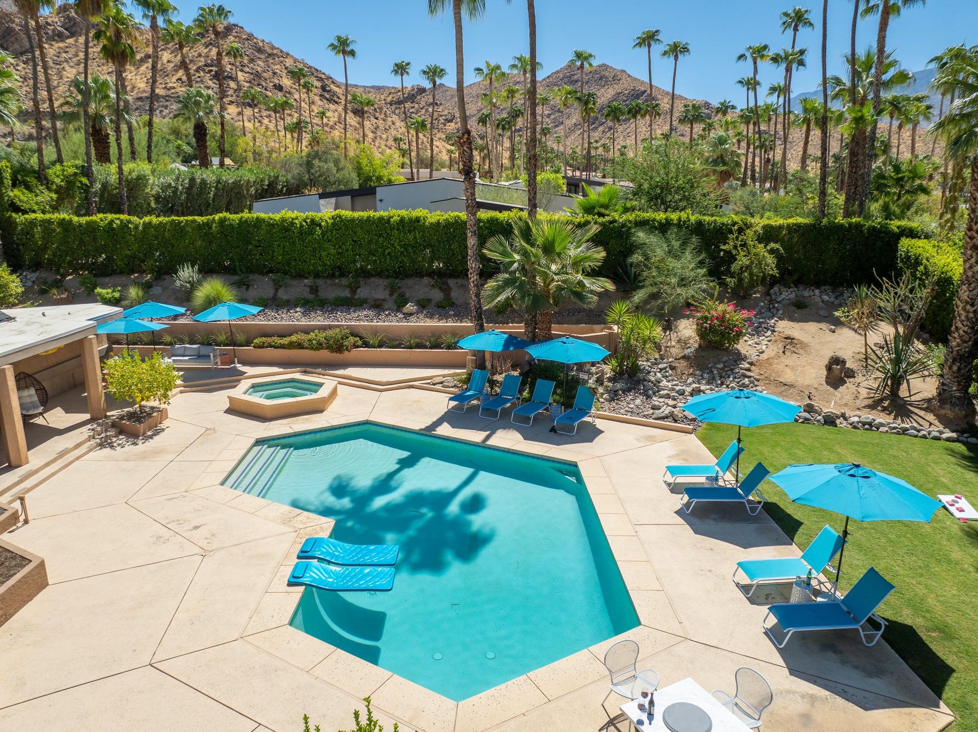 Aerial pool views