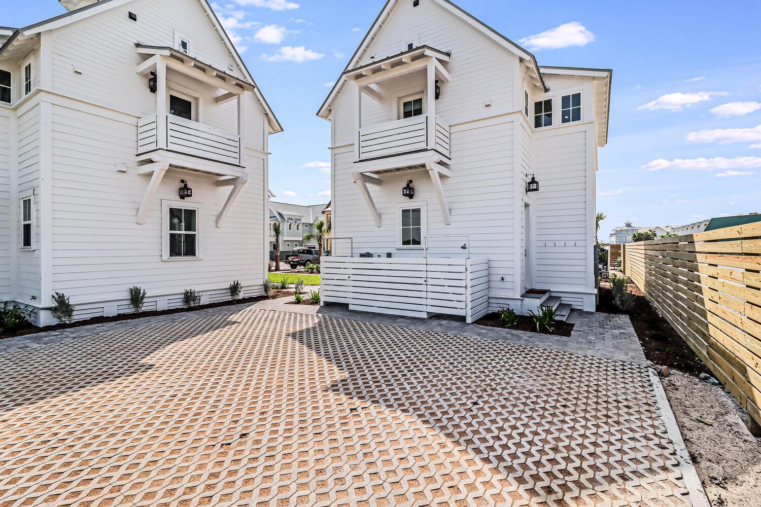 Side View of Paved Side Yard