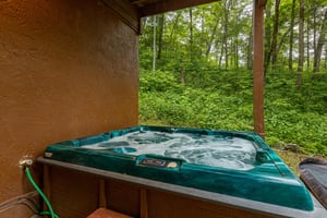 Hot tub next to front entrance