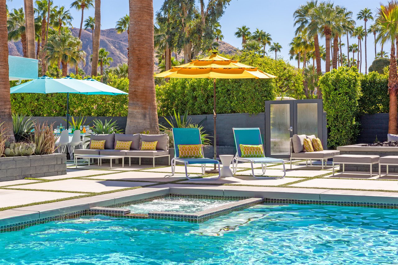 Enjoy a cocktail poolside