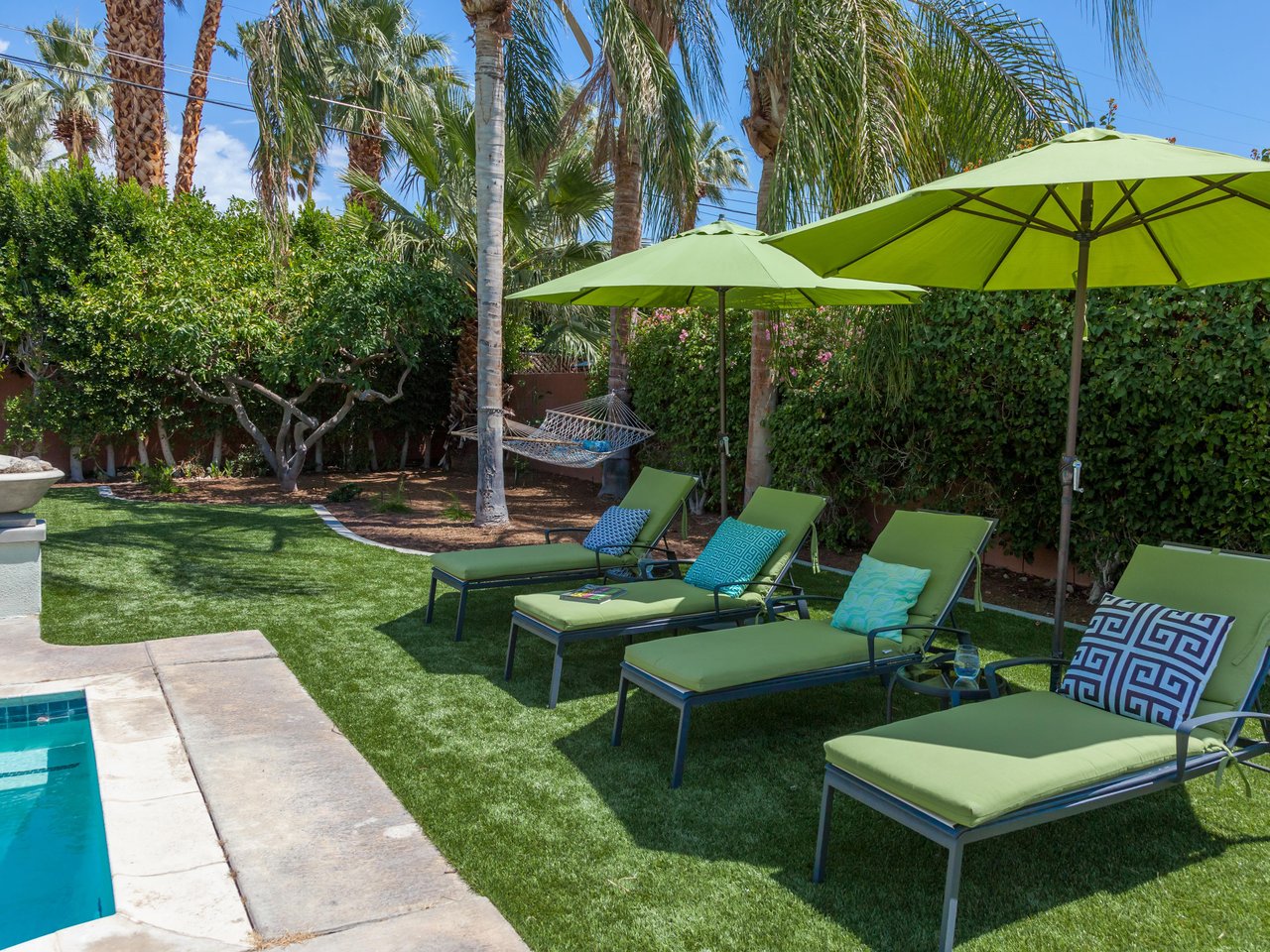 Enjoy a cocktail poolside