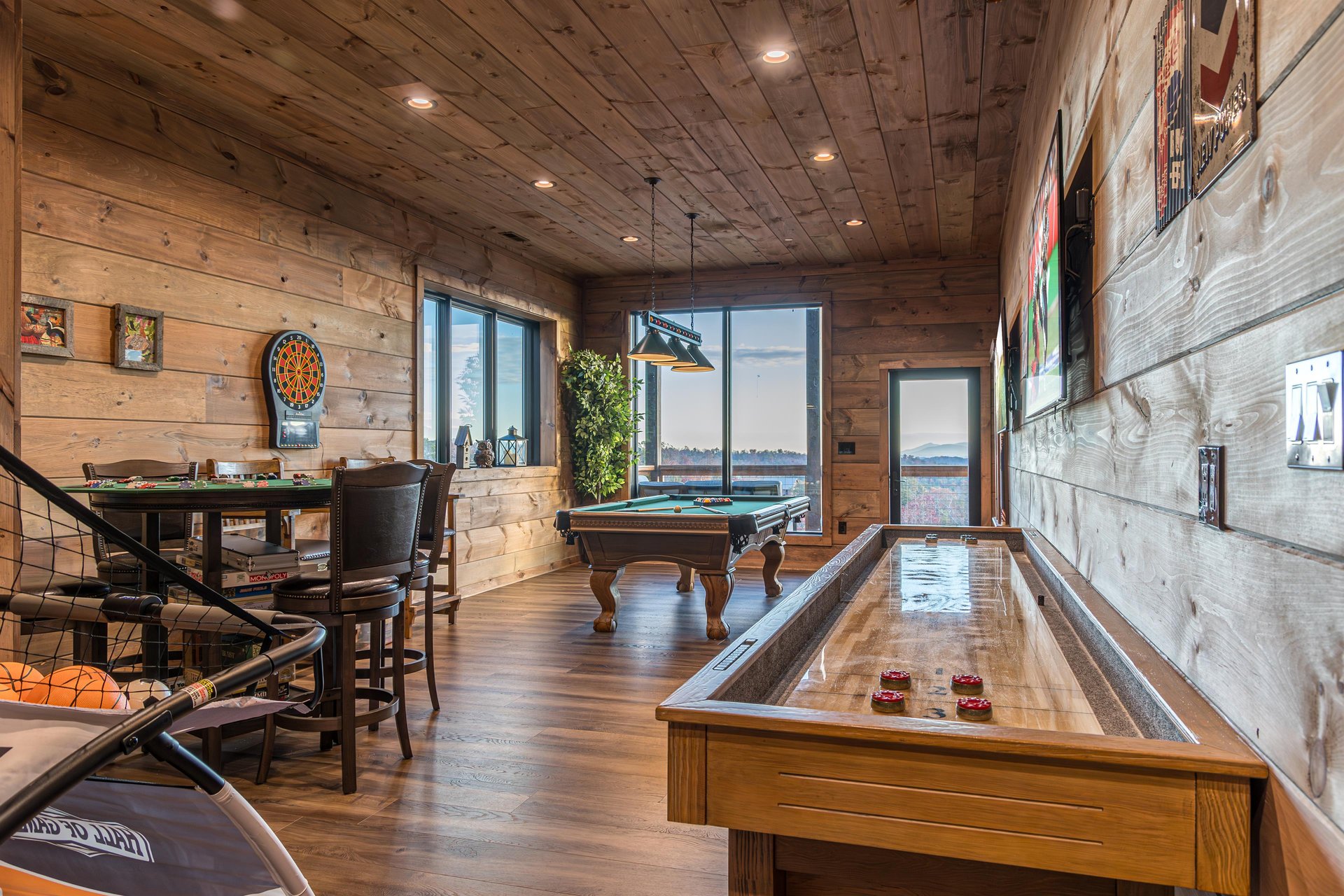 Shuffle Board and Pool Table