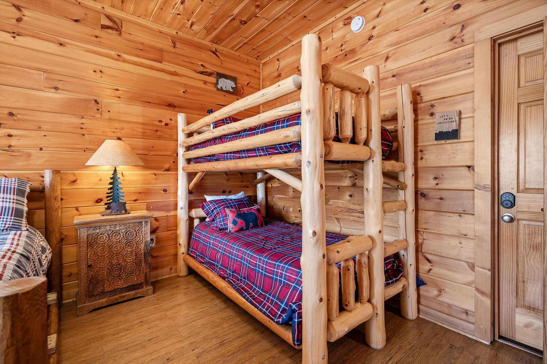 Log Bunk Beds at Mountain Mama, a 3 bedroom cabin rental located in pigeon forge