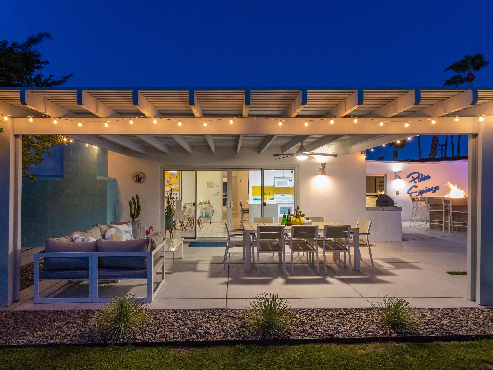 Enjoy alfresco dining day or night