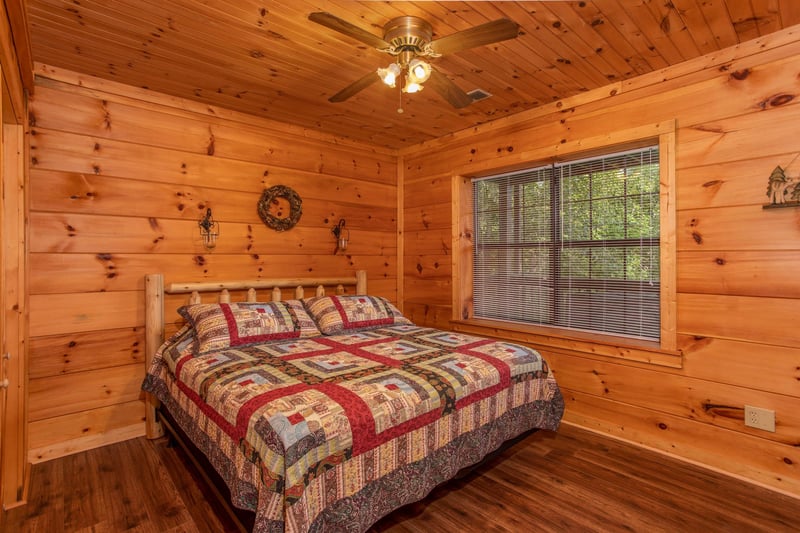 King bed with window