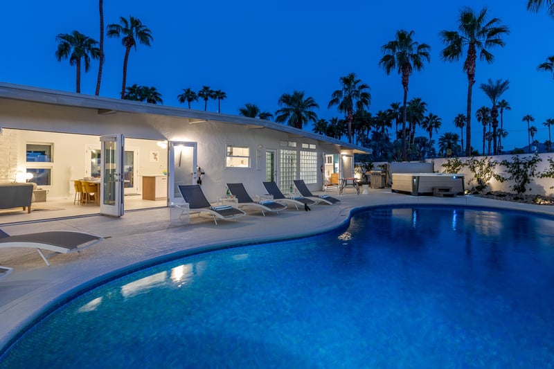 Sparkling glowing pool