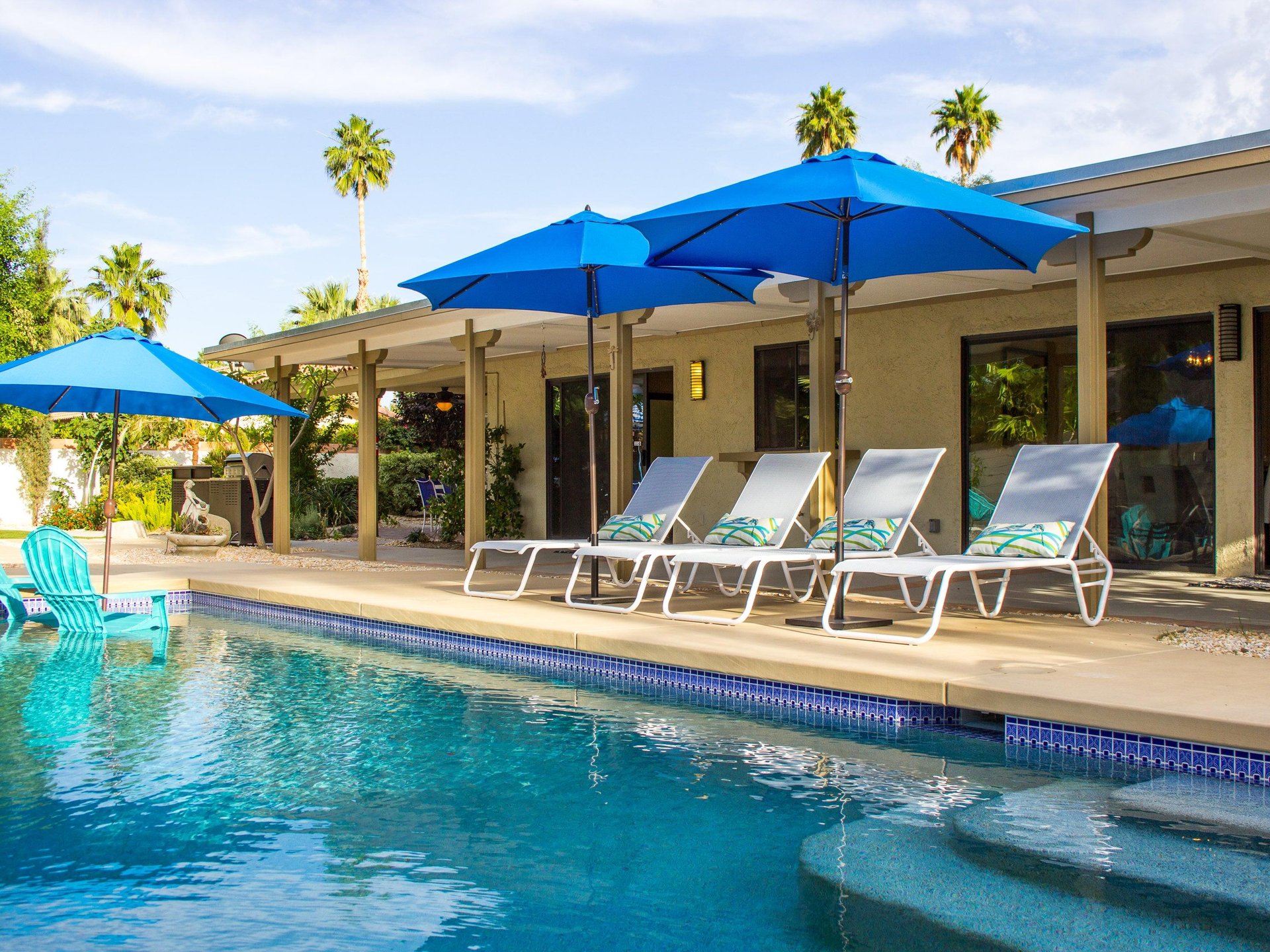Dive into the pool at any time of the day or night