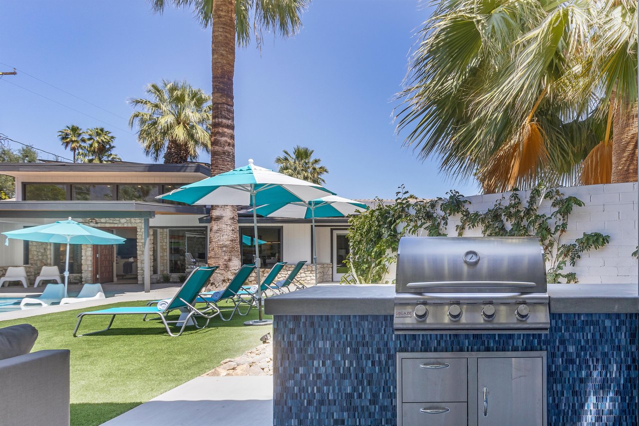 Enjoy a barbeque by the pool