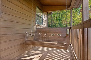 Deck bench swing