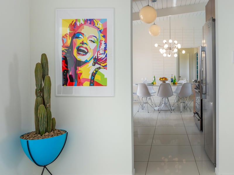 Mid mod inspired art and furnishings