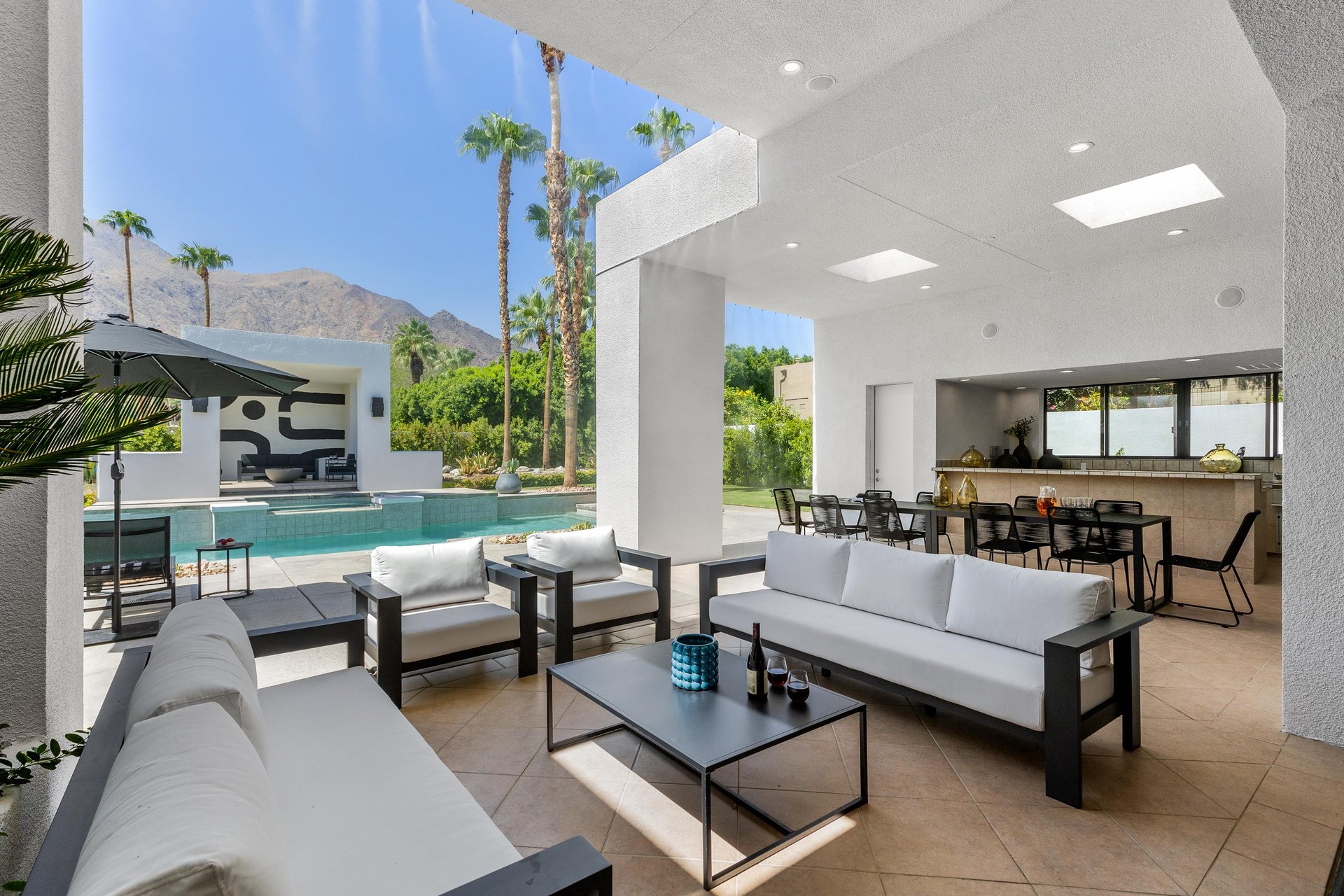 Relax on the outdoor patio