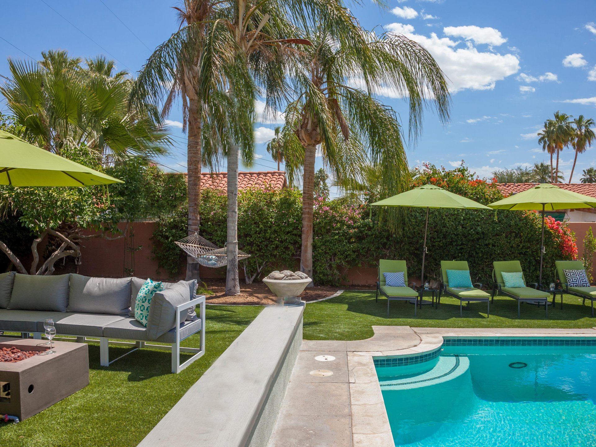 Plenty of space for relaxing poolside