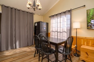 Dining room at Liams Lookout, a 2 bedroom cabin rental located in Pigeon Forge