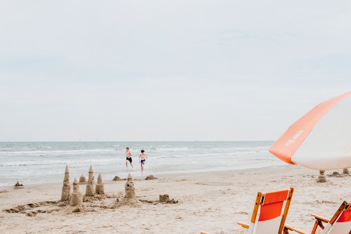Enjoying the beach from Cinnamon Shore condos