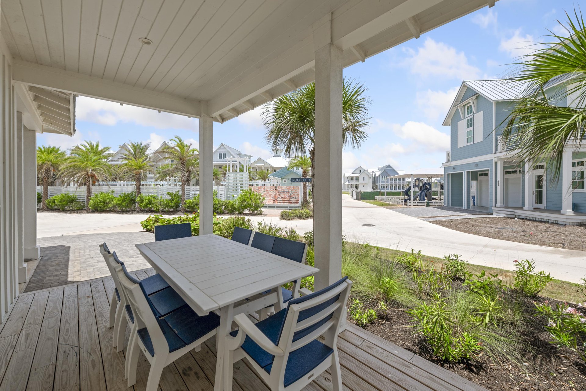 Wrap around porch with views of pool