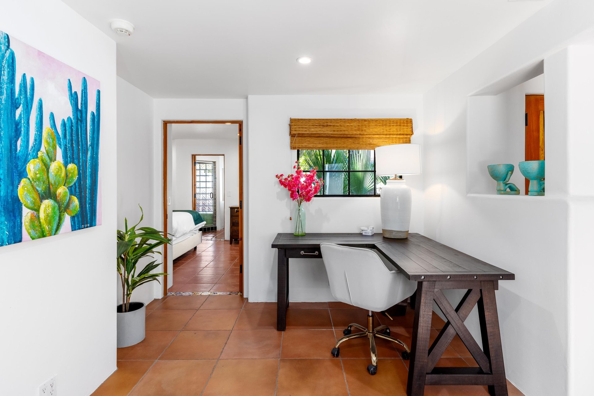 Desk in foyer